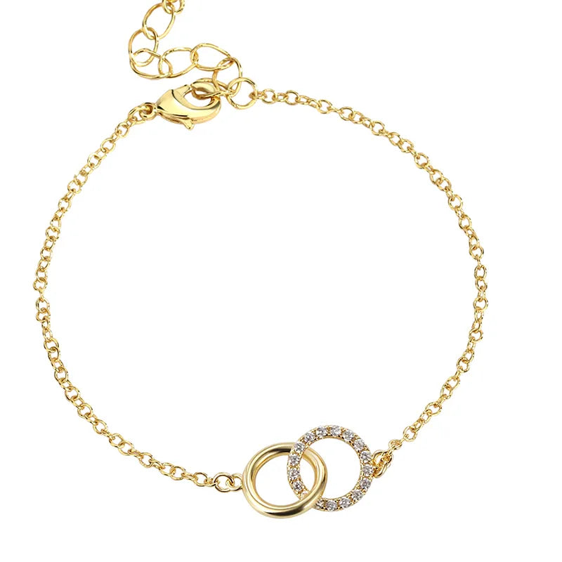 Alliléndeta rhinestone chain bracelet