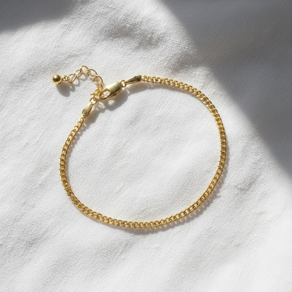Alysída 18K Gold Finish Delicate Chain Bracelet