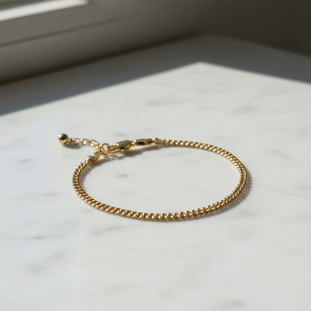 Alysída 18K Gold Finish Delicate Chain Bracelet