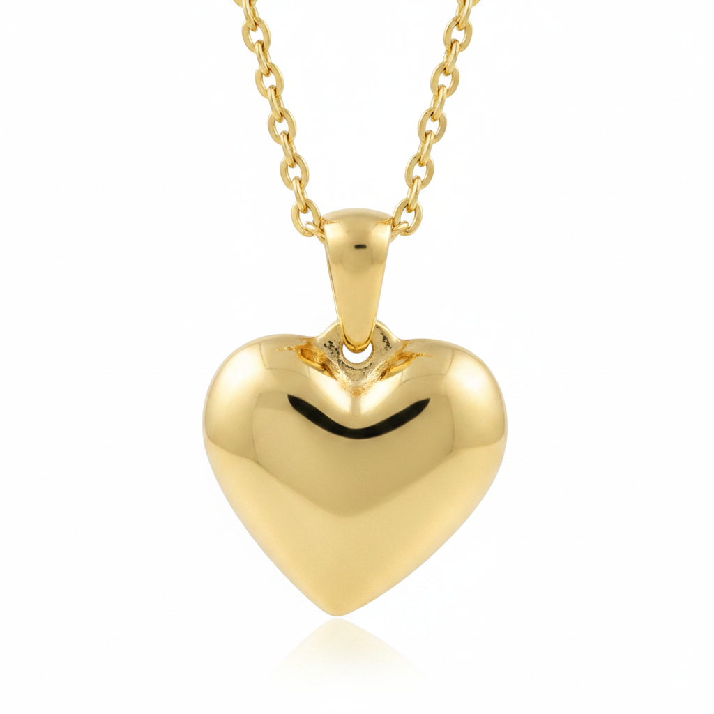 Erototropia 18K Gold Finish Heart Pendant Necklace