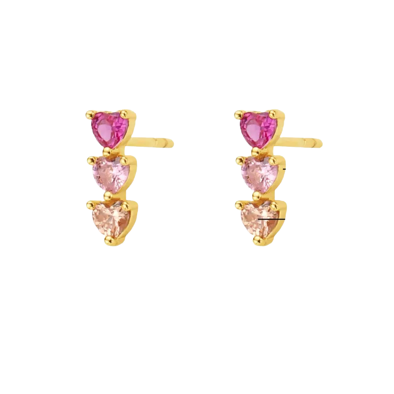 Polýtimos Heart Stud Earrings